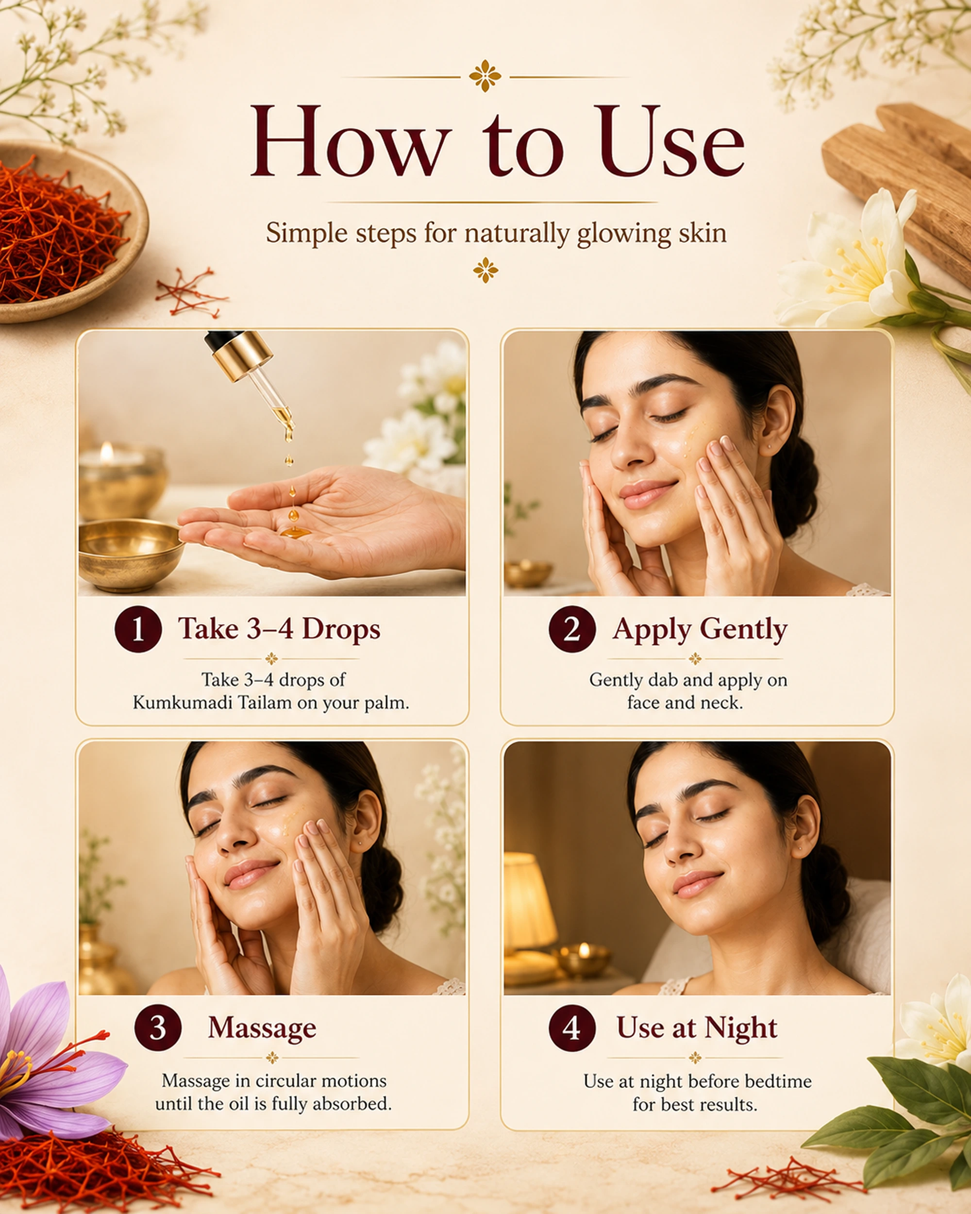 CLASSICAL FACE OIL (5) Kumkumadi Tailam Classical Face Oil 20ml – product image 5 of 8