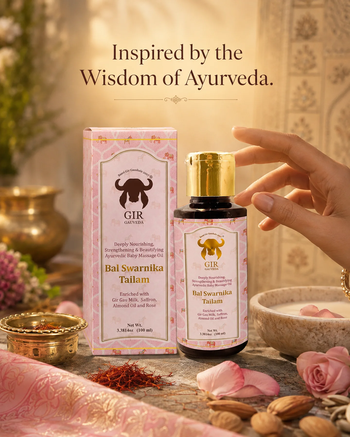 bal-swarnika-tailam-baby-massage-oil-100ml-04 Gir Gauveda Bal Swarnika Tailam Baby Massage Oil 100ml – product image 4 of 8