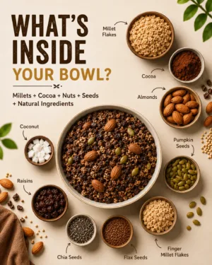 Dark Cocoa & Millets Muesli 250g – product image 2 of 8