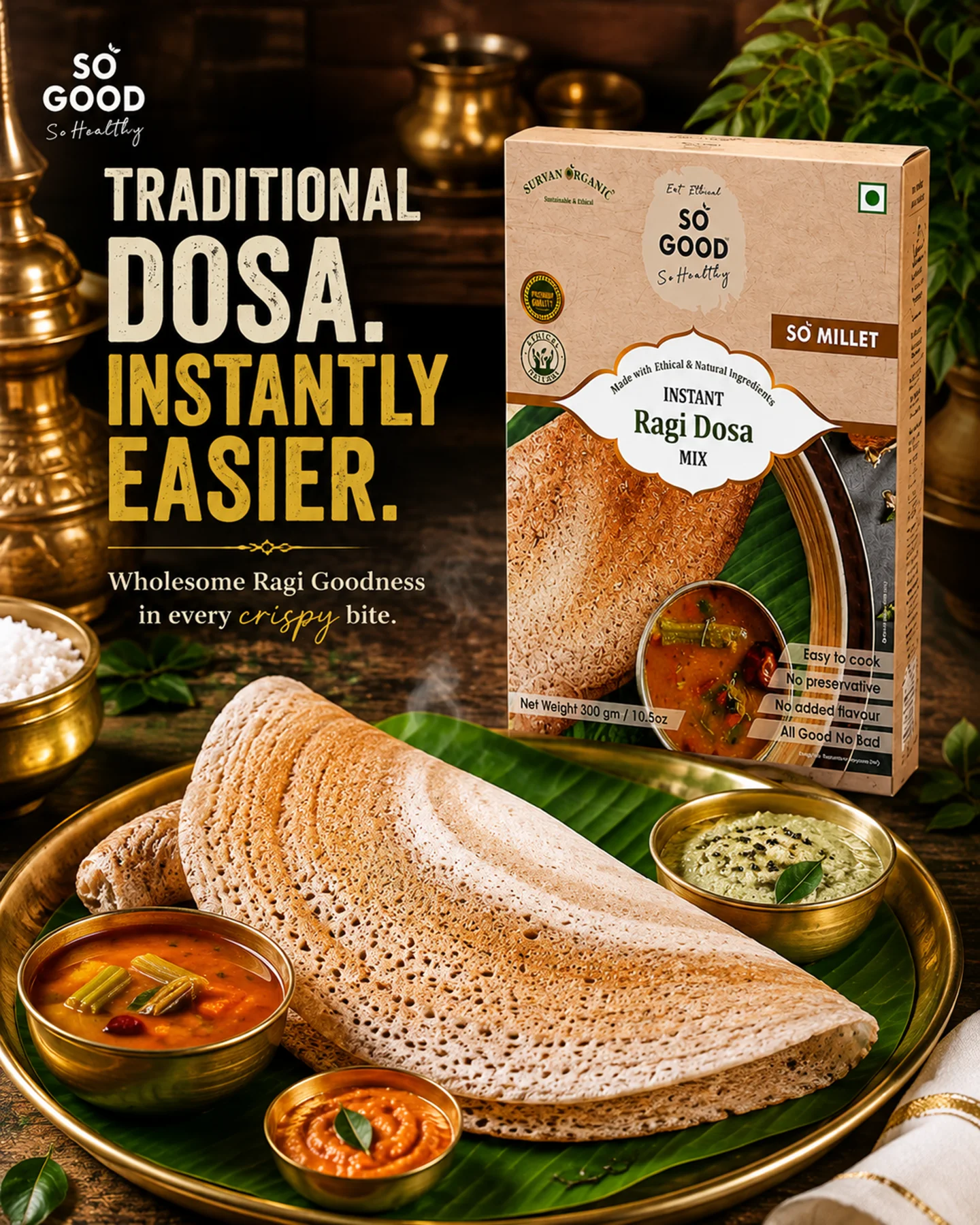 Instant Ragi Dosa Mix 300g – product image 1 of 10