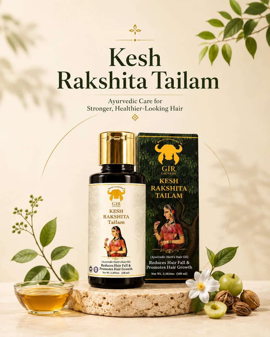 Gir Gauveda Kesh Rakshita Tailam Hair Oil 100ml – product image 1 of 8