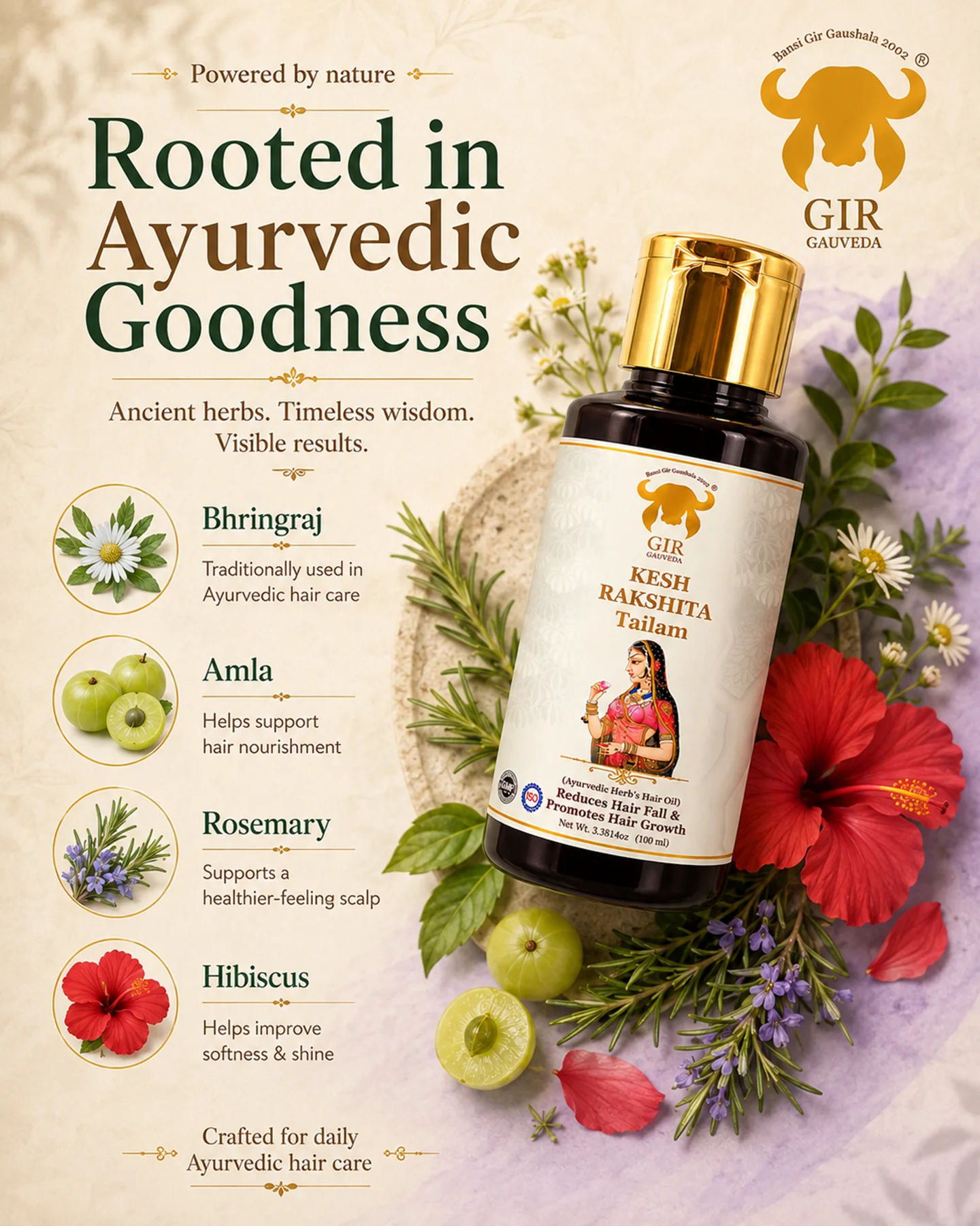 kesh-rakshita-tailam-hair-oil-100ml-02 Gir Gauveda Kesh Rakshita Tailam Hair Oil 100ml – product image 2 of 8