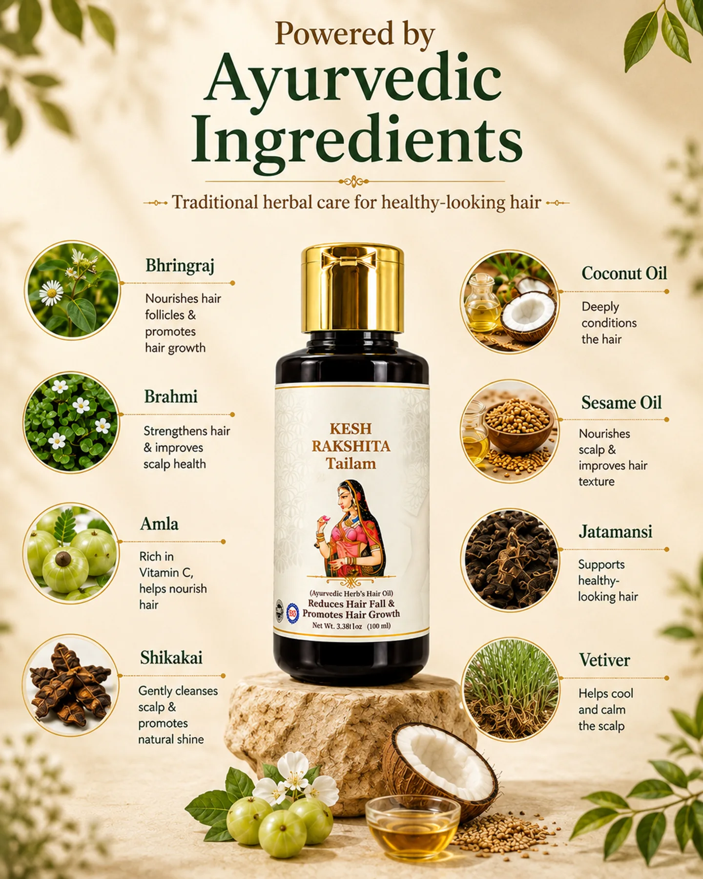 kesh-rakshita-tailam-hair-oil-100ml-07 Gir Gauveda Kesh Rakshita Tailam Hair Oil 100ml – product image 7 of 8