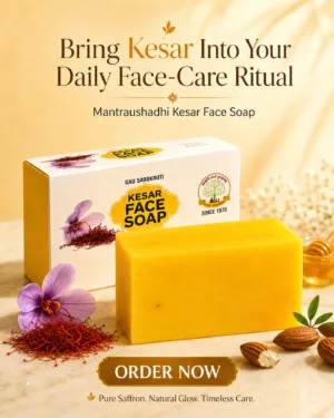 Gau Sanskriti Mantraushadhi Kesar Face Soap – product image 1 of 8
