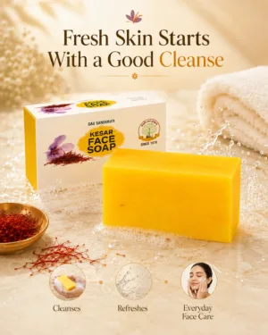 Gau Sanskriti Mantraushadhi Kesar Face Soap – product image 3 of 8