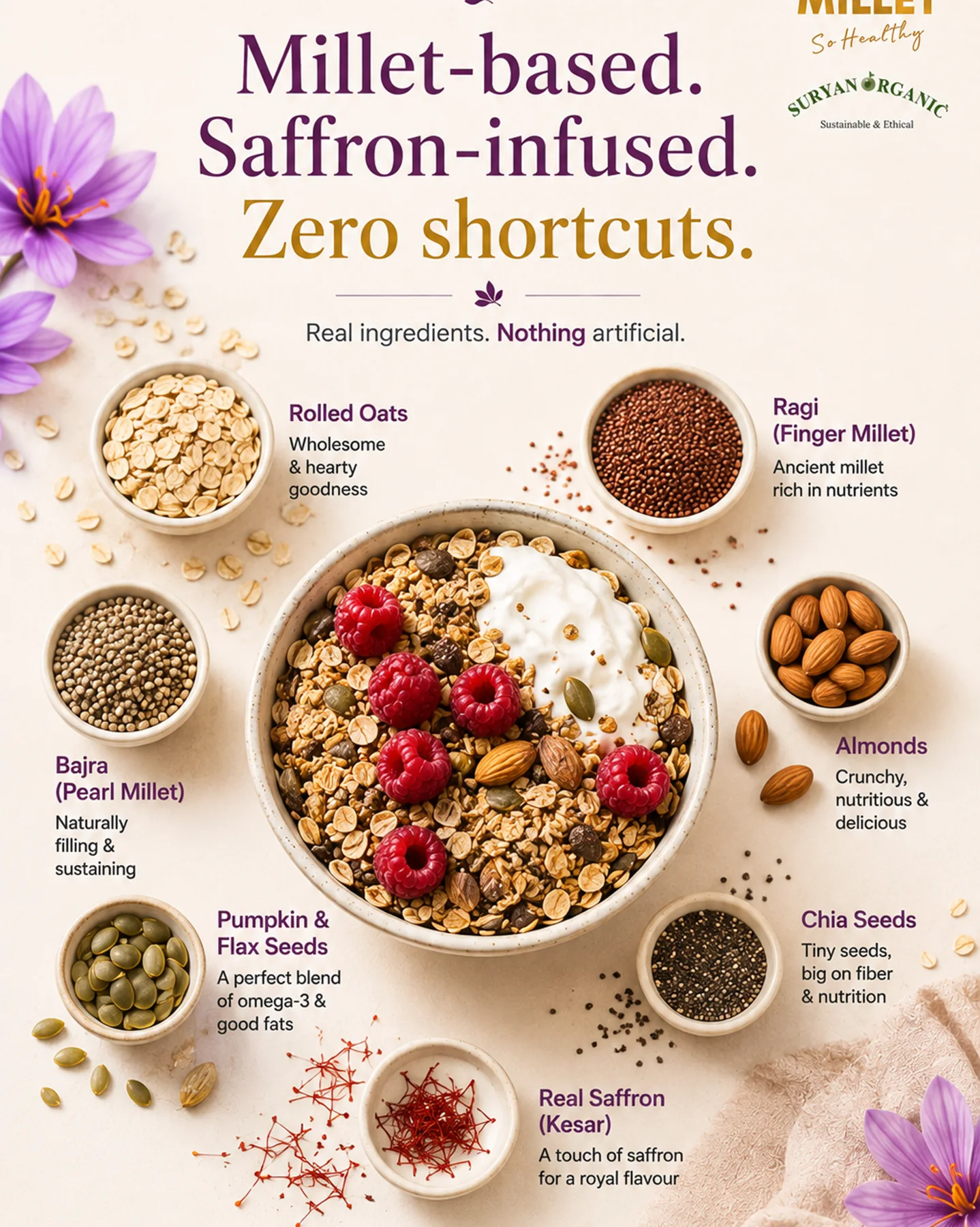 royal-saffron-millet-muesli-250g-04 Royal Saffron Millet Muesli 250g – product image 4 of 12