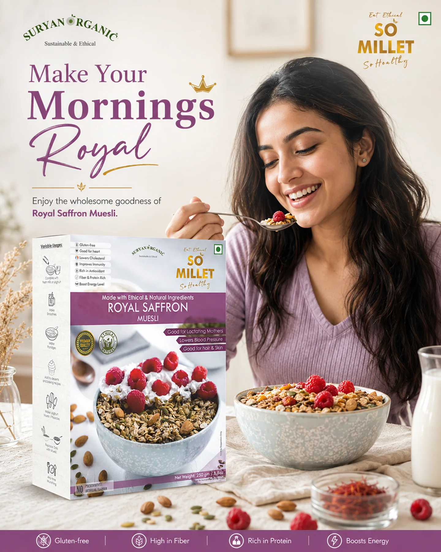 royal-saffron-millet-muesli-250g-09 Royal Saffron Millet Muesli 250g – product image 9 of 12