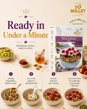 Royal Saffron Millet Muesli 250g – product image 10 of 12