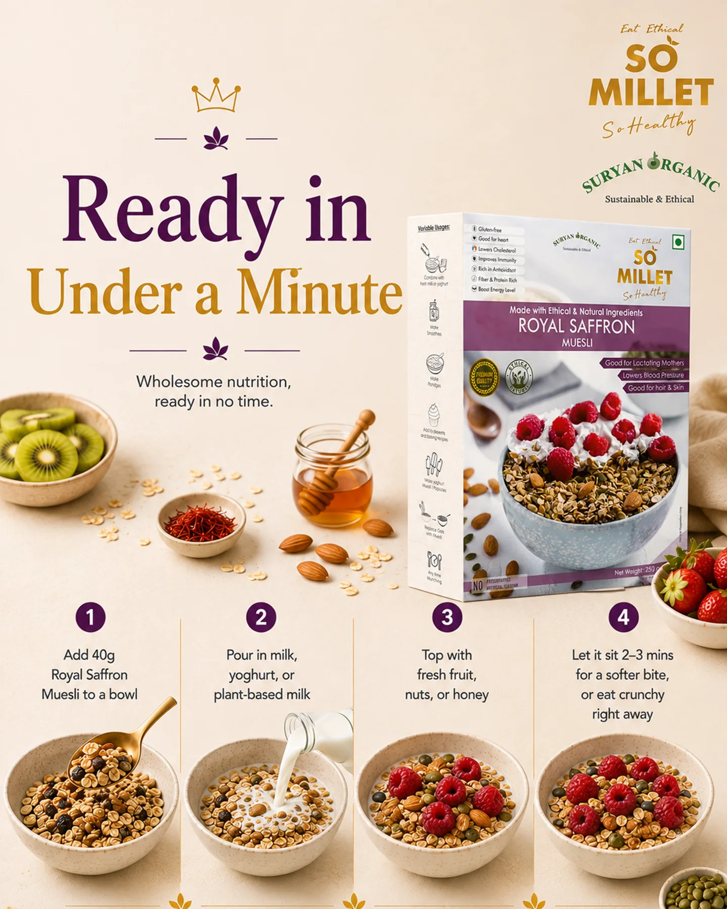 royal-saffron-millet-muesli-250g-10 Royal Saffron Millet Muesli 250g – product image 10 of 12