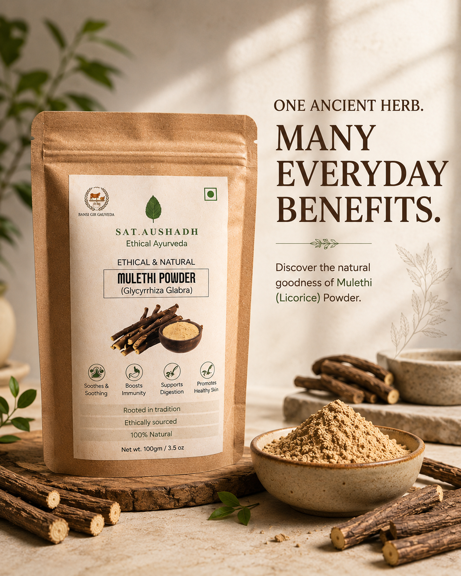 Sat.Aushadh Mulethi Powder 100g – product image 1 of 7