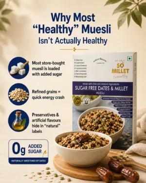 Sugar Free Dates & Millet Muesli 250g – product image 2 of 9